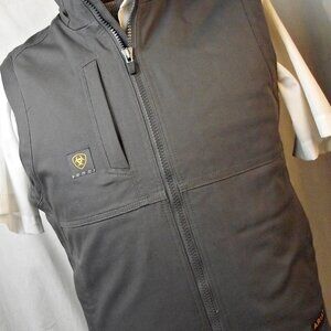 Ariat DuraCanvas Mens Rebar Vest Sherpa Lined Gray Medium NWOT